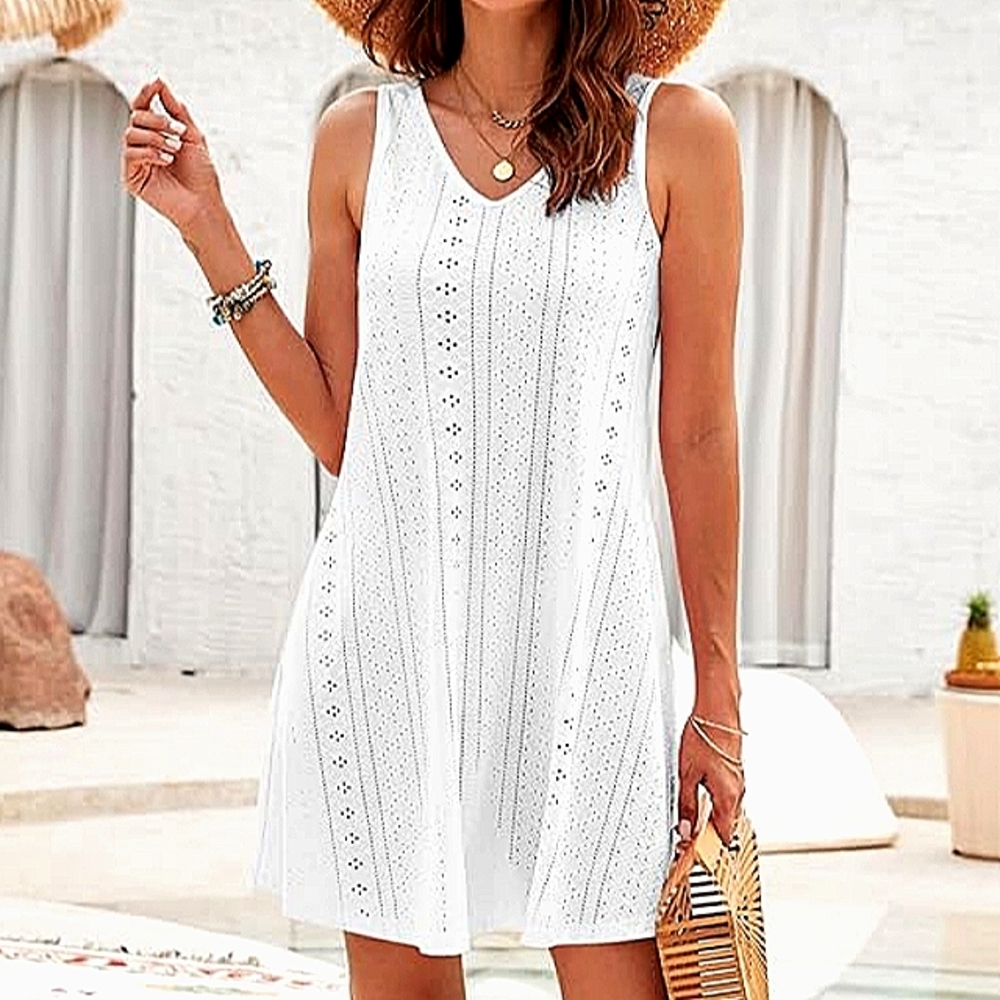 White beach dress cover
